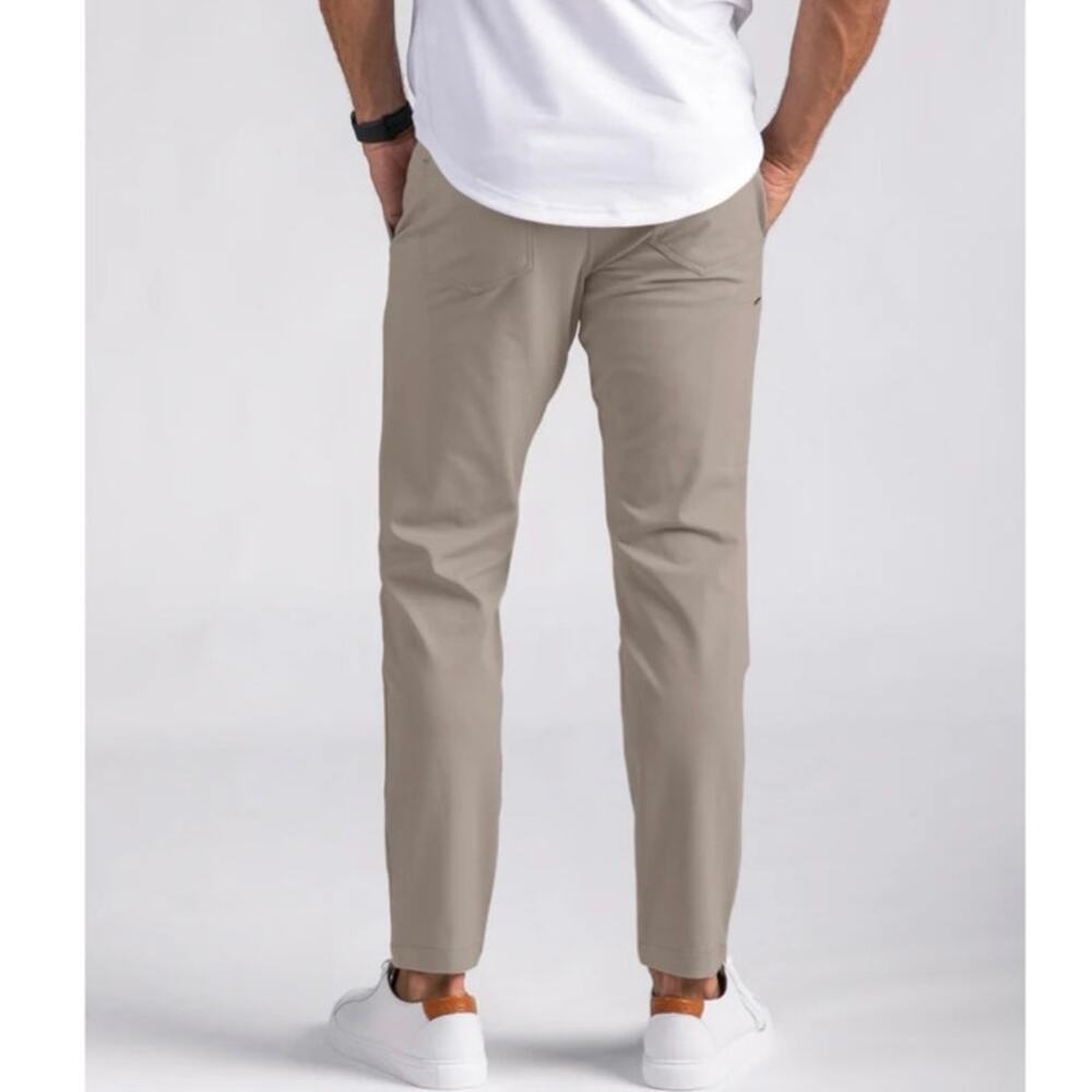 BYLT Basics Everyday Pant 2.0 Taupe Technical Stretch Chino Golf Pants Size 32 - Picture 3 of 16